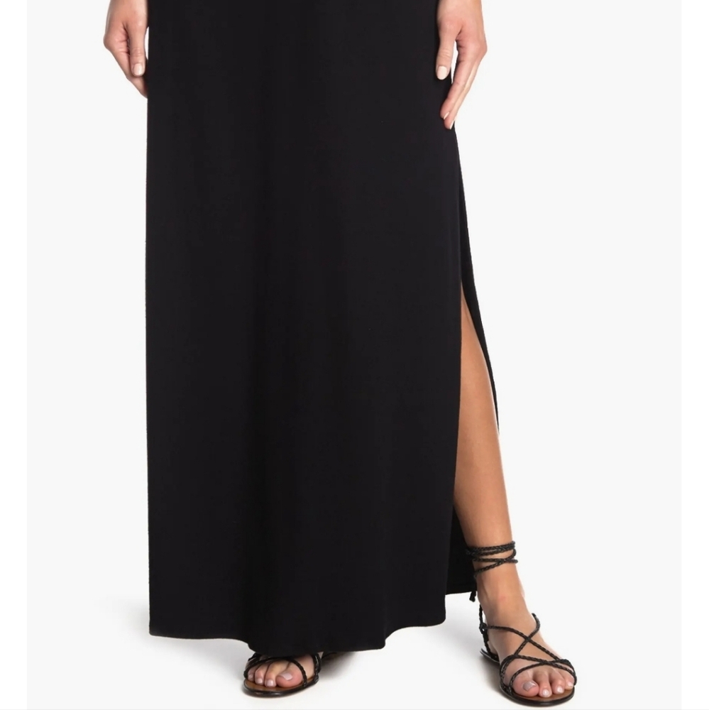 Elegant Black Maxi Skirt Size Large